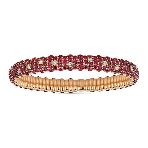18K Ruby & Diamond Expandable Bracelet